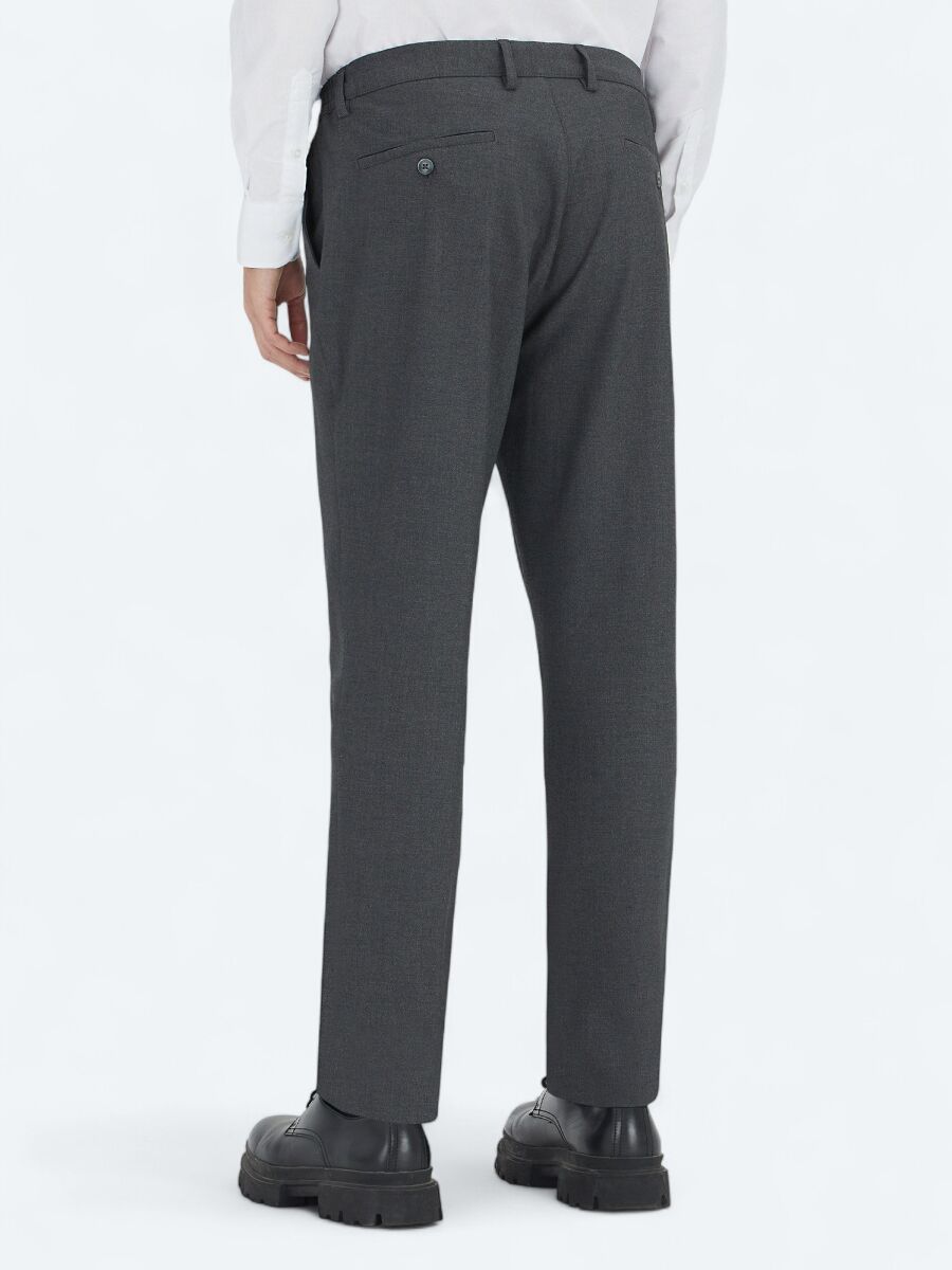 Antrasit Düz Dokuma Jogging Fit Casual Pantolon - 5