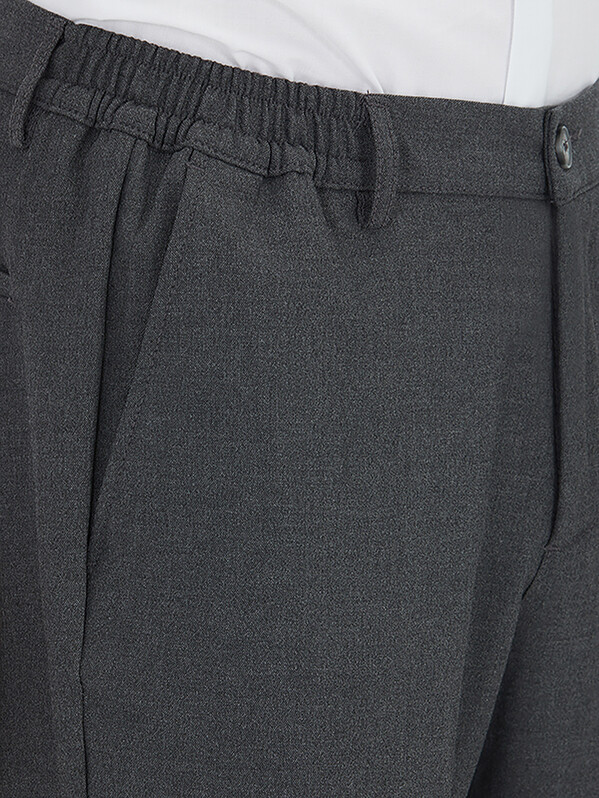 Antrasit Düz Dokuma Jogging Fit Casual Pantolon - 7