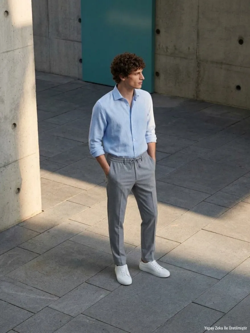 Antrasit Düz Dokuma Jogging Fit Casual Pantolon - KİP