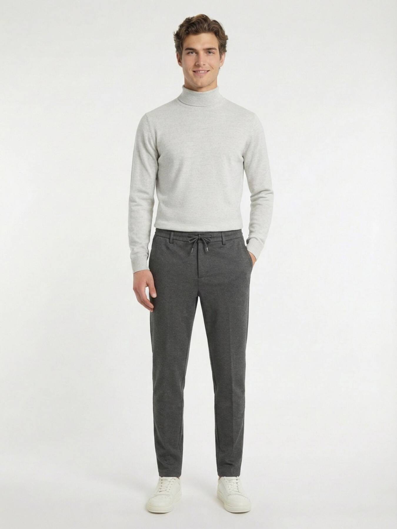Antrasit Örme Jogging Fit Casual Pantolon