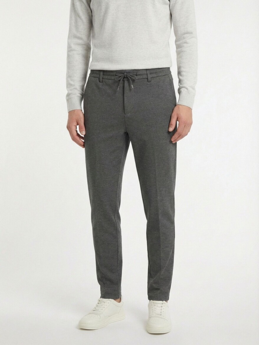 Antrasit Örme Jogging Fit Casual Pantolon - KİP