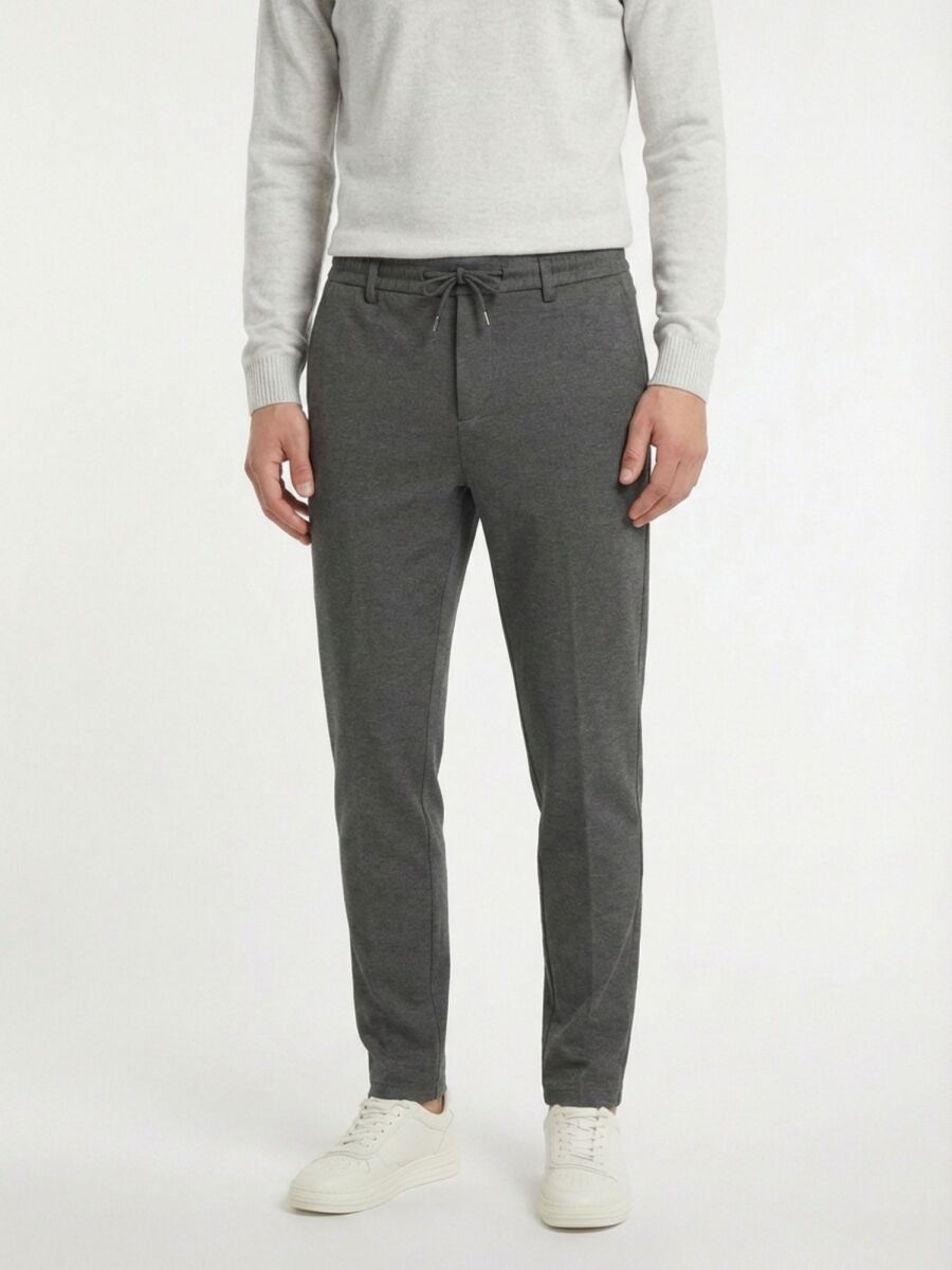 Antrasit Örme Jogging Fit Casual Pantolon - 2
