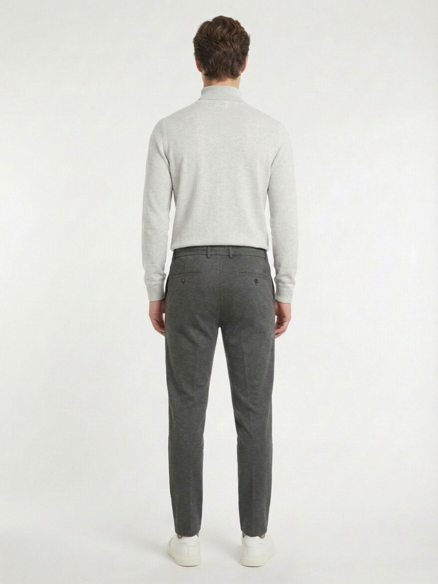 Antrasit Örme Jogging Fit Casual Pantolon - 5