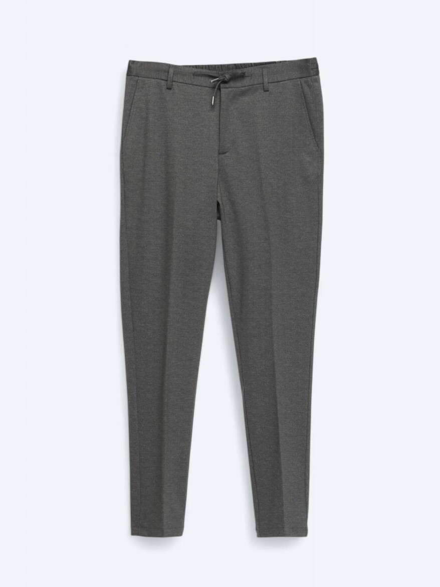 Antrasit Örme Jogging Fit Casual Pantolon - 6