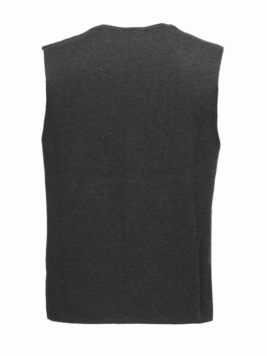 Antrasit Regular Fit Casual Örme Triko Yelek - 2