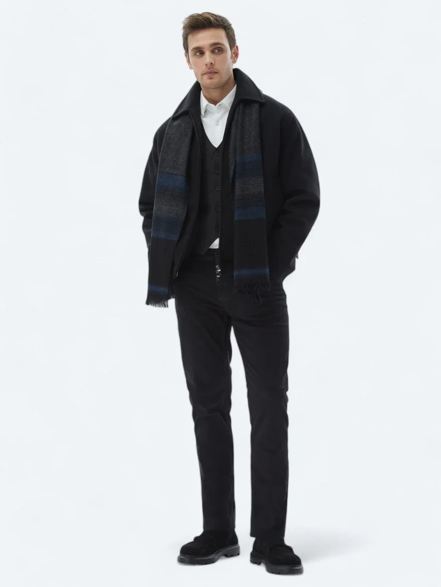 Antrasit Regular Fit Casual Örme Triko Yelek - 2
