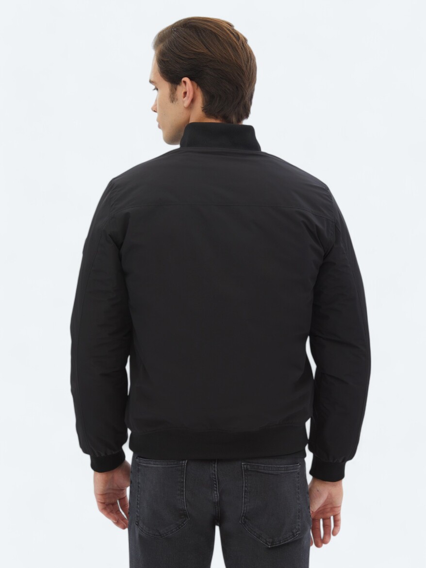 Antrasit Regular Fit Dik Yaka Casual Dokuma Mont - 13