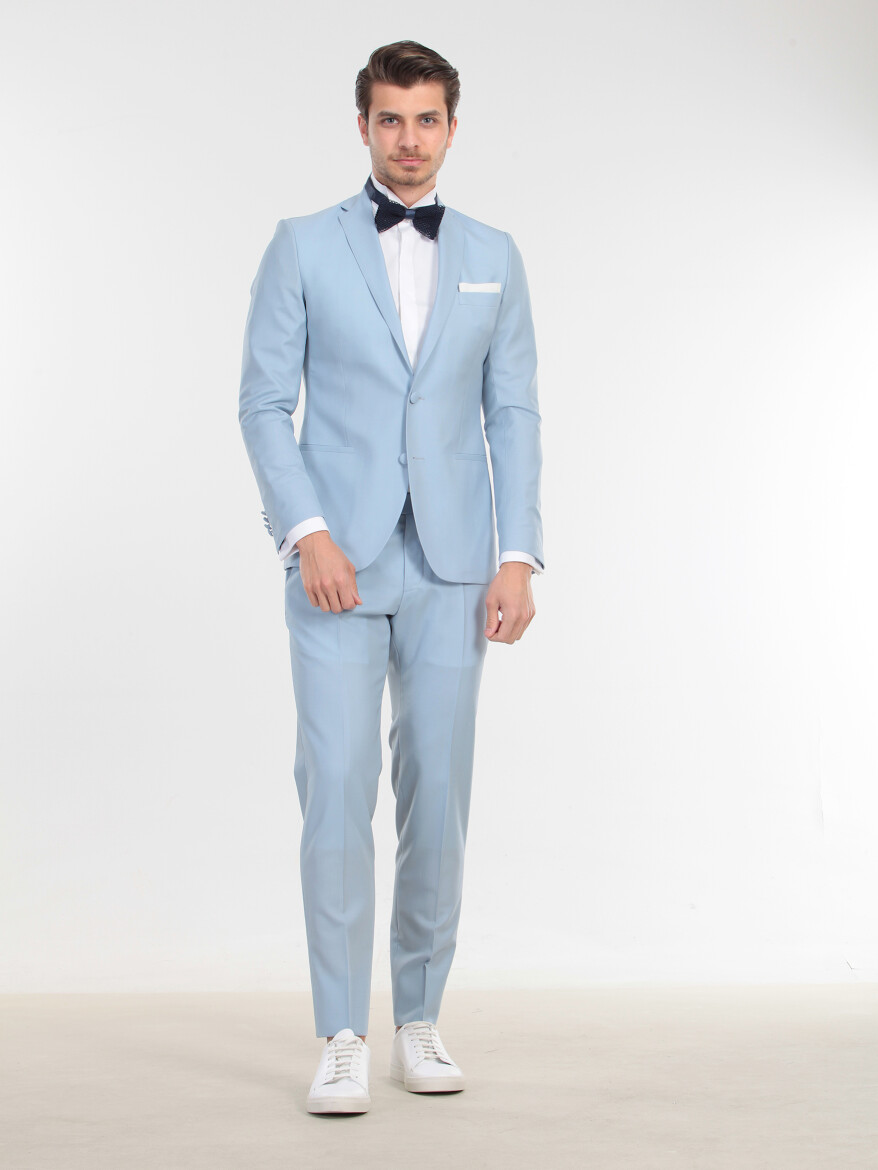 Aqua Slim Fit Butterfly Collar Weaving Tuxedo - 2