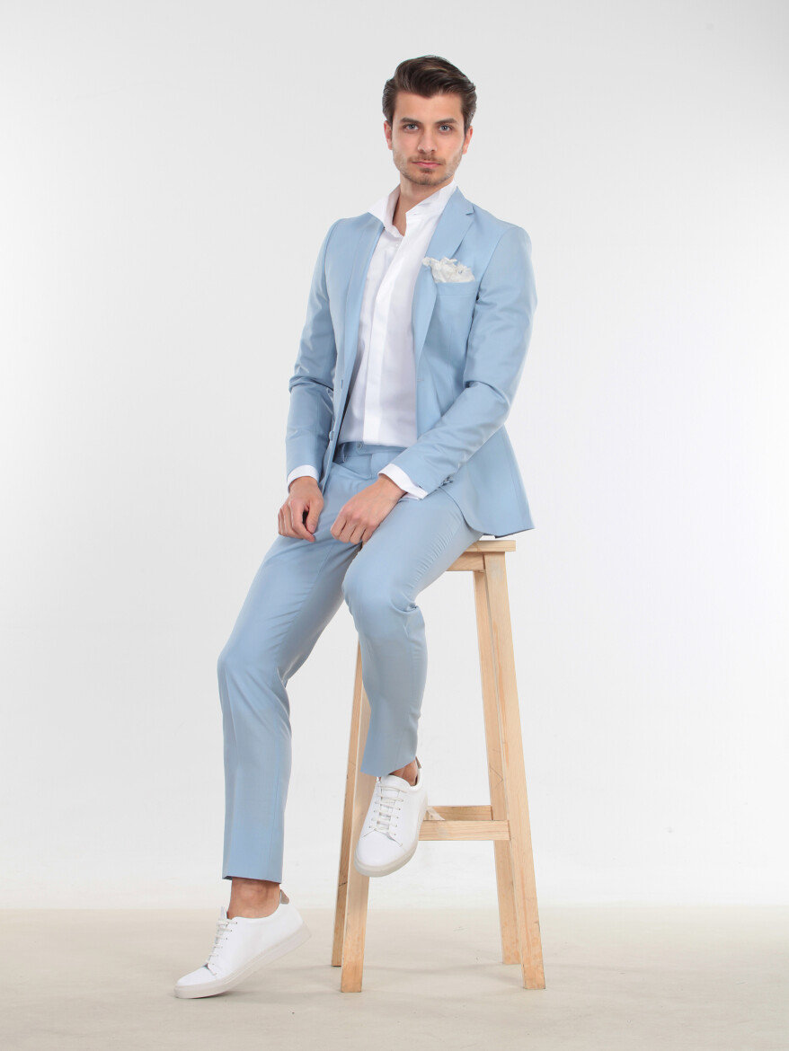 Aqua Slim Fit Kelebek Yaka Dokuma Smokin Takım Elbise - 4