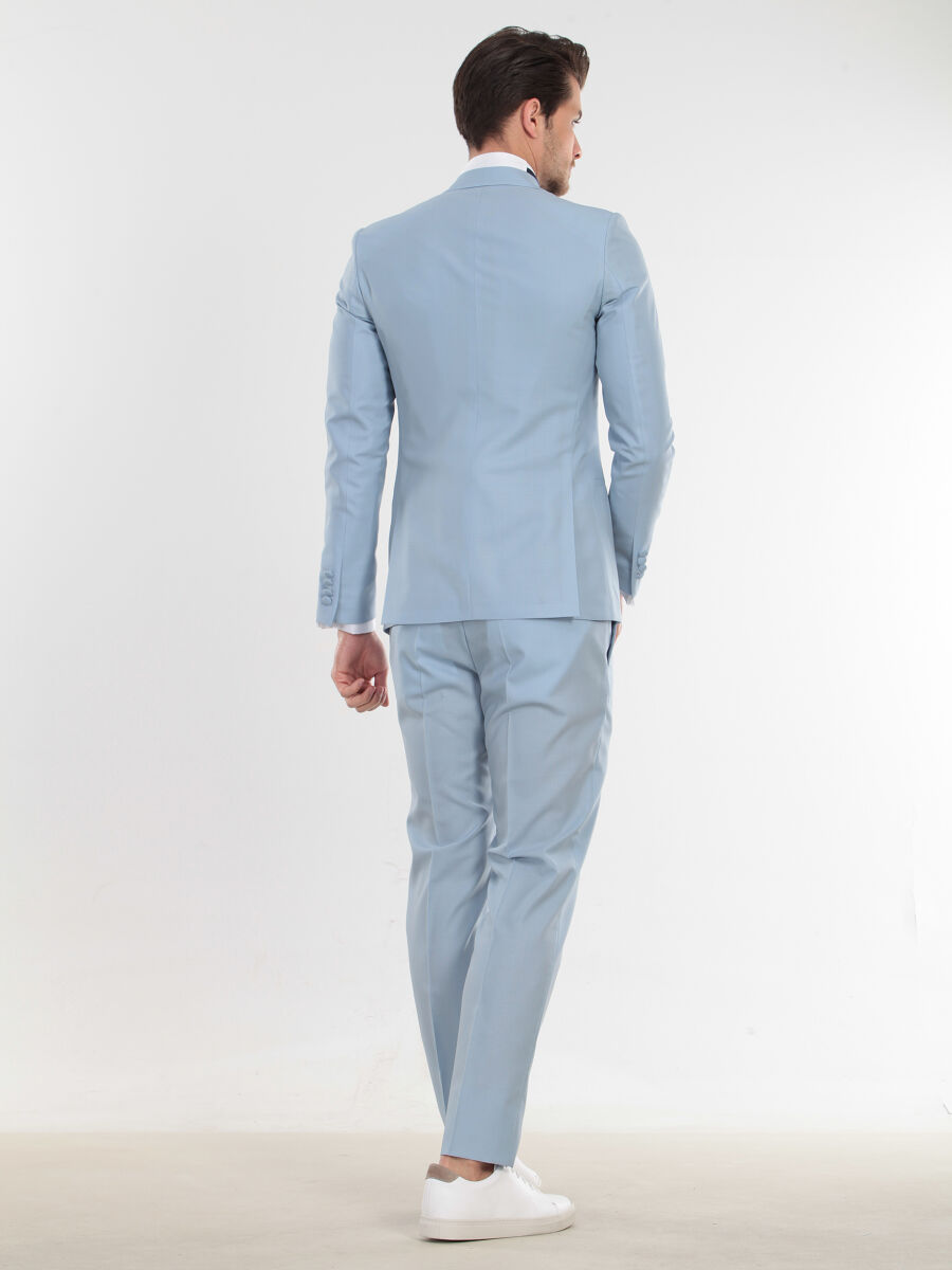 Aqua Slim Fit Kelebek Yaka Dokuma Smokin Takım Elbise - 6