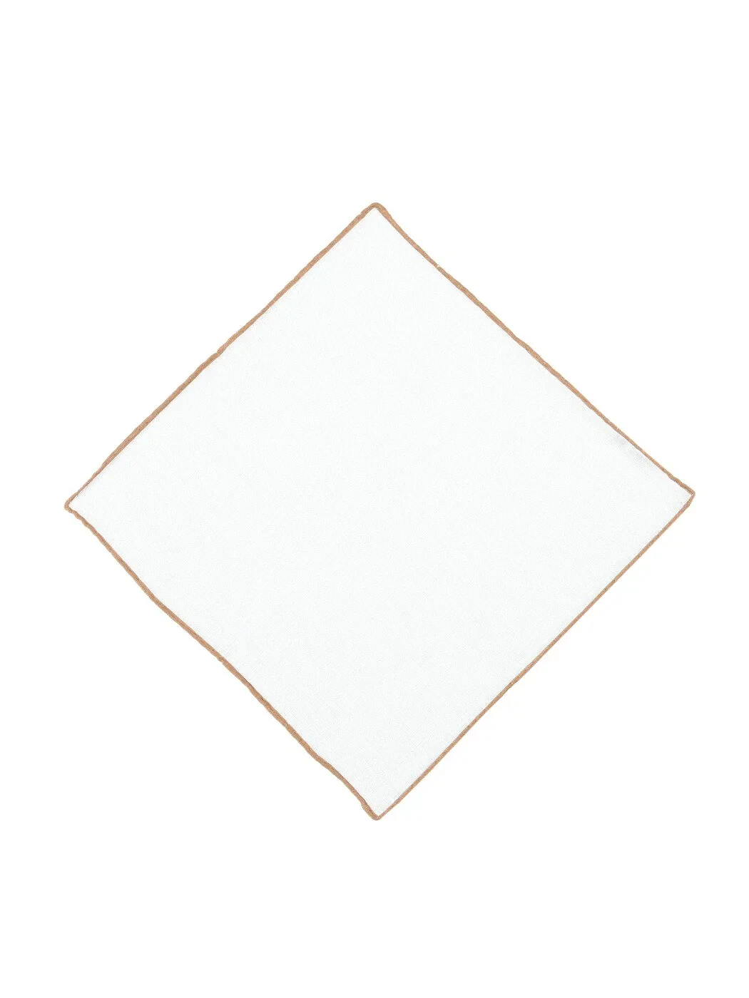 Beige %100 Keten Handkerchief 