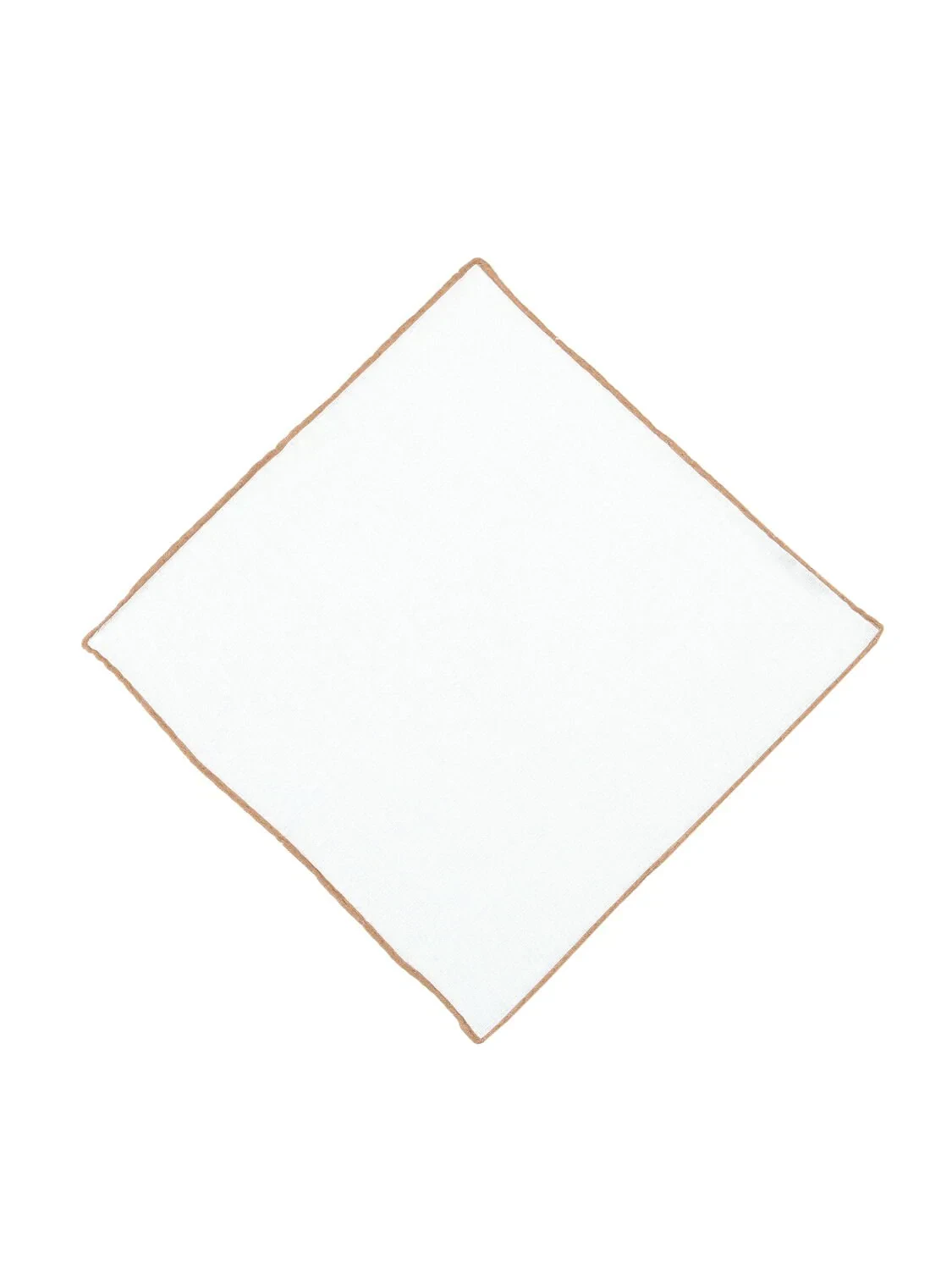 Beige %100 Keten Handkerchief - 1