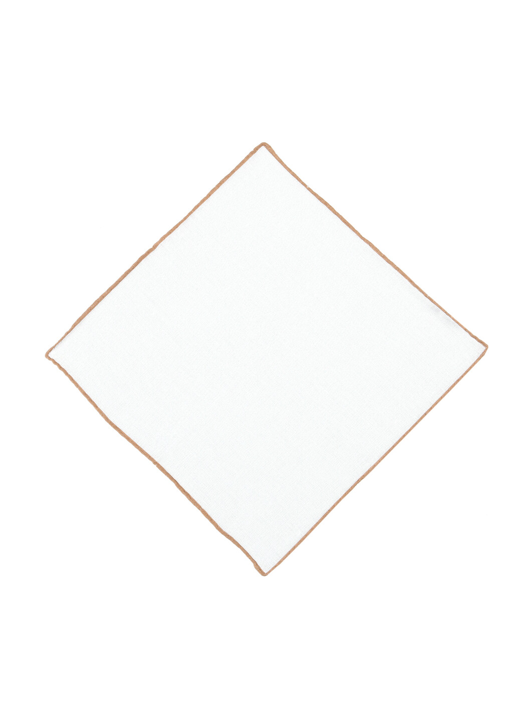 Beige %100 Keten Handkerchief 
