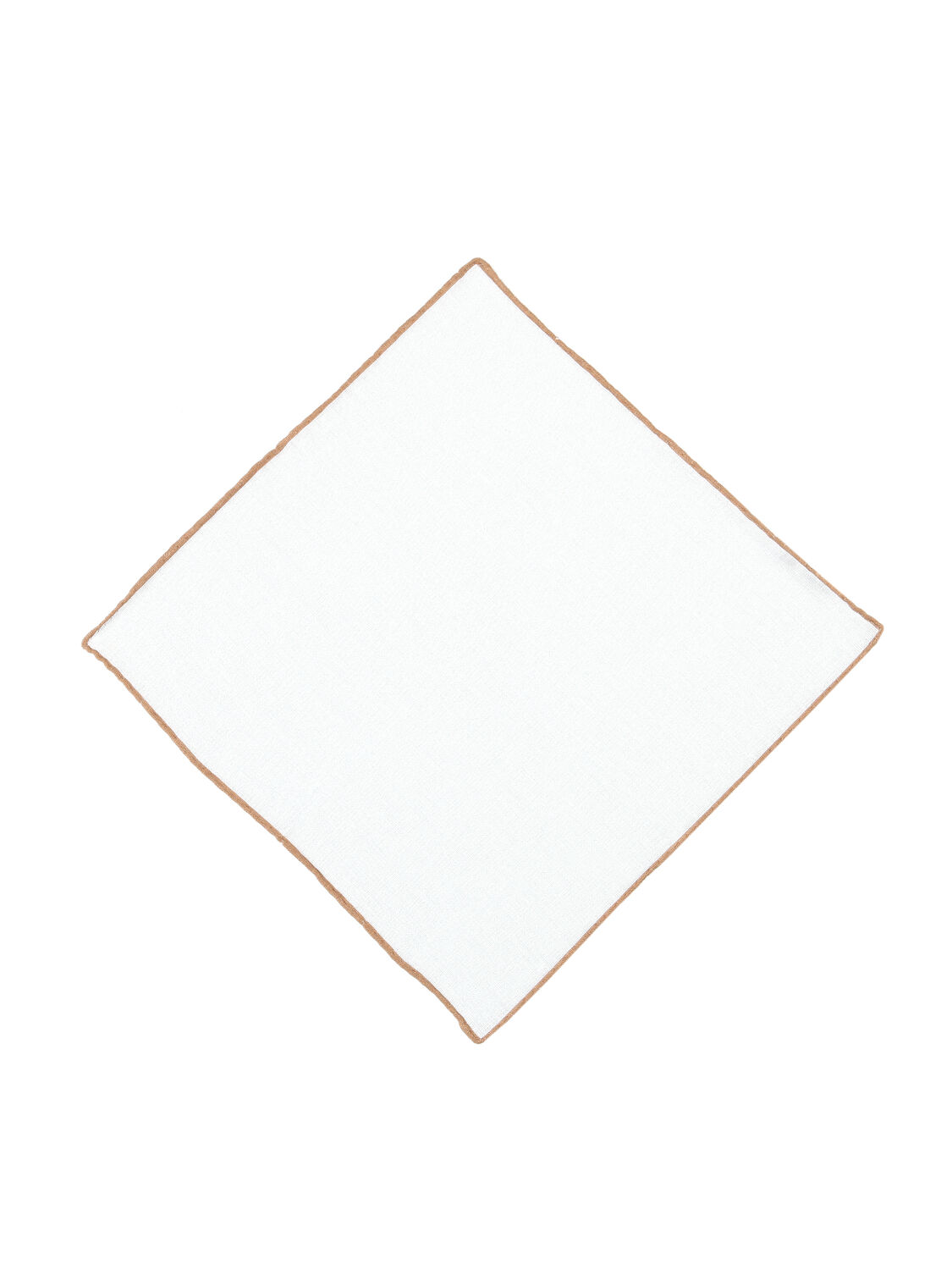 Beige %100 Keten Handkerchief - 1