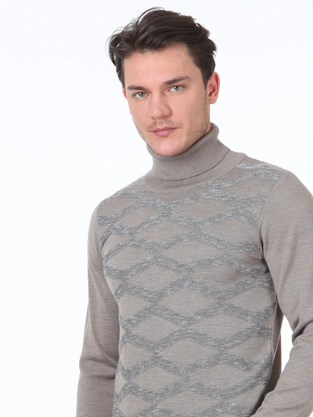 Beige Knitwear Sweatshirt - 2