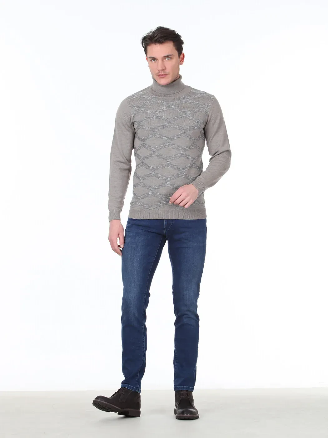 Beige Knitwear Sweatshirt - 3