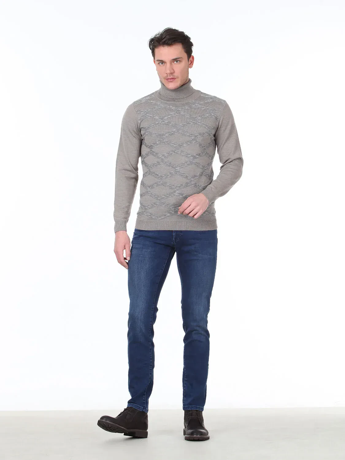Beige Knitwear Sweatshirt - 3