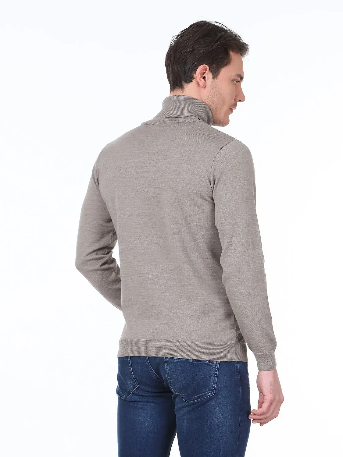 Beige Knitwear Sweatshirt - 4