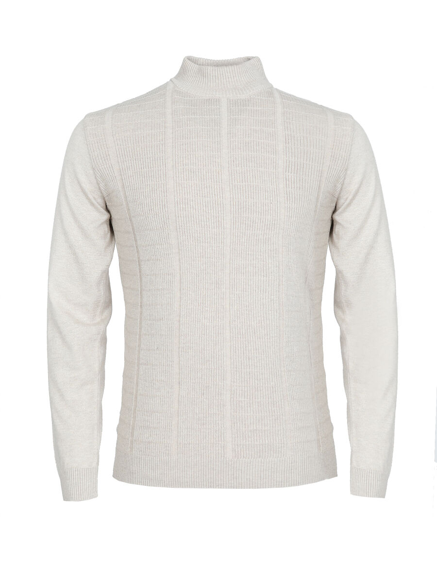 Beige Knitwear Sweatshirt - 6
