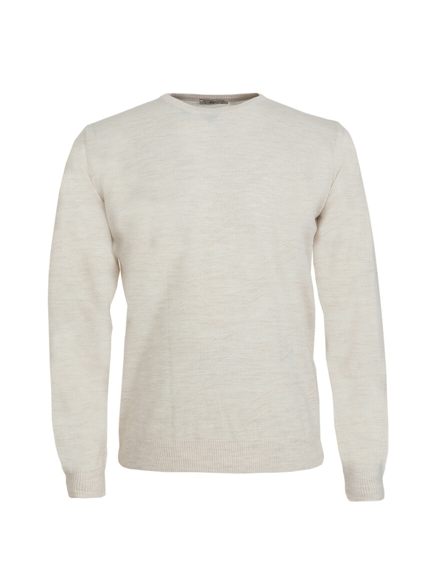 Beige Knitwear Sweatshirt - 6