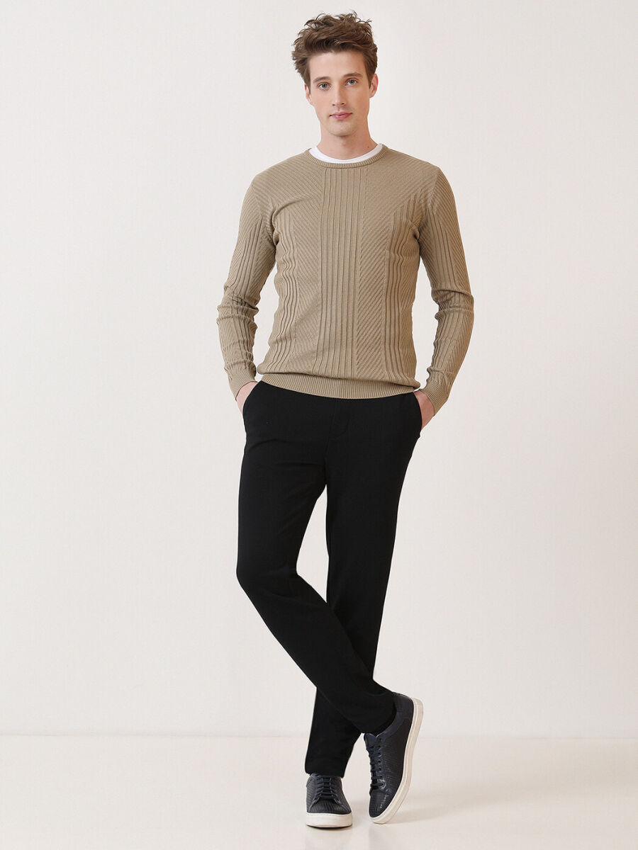 Beige Knitwear Sweatshirt - 2