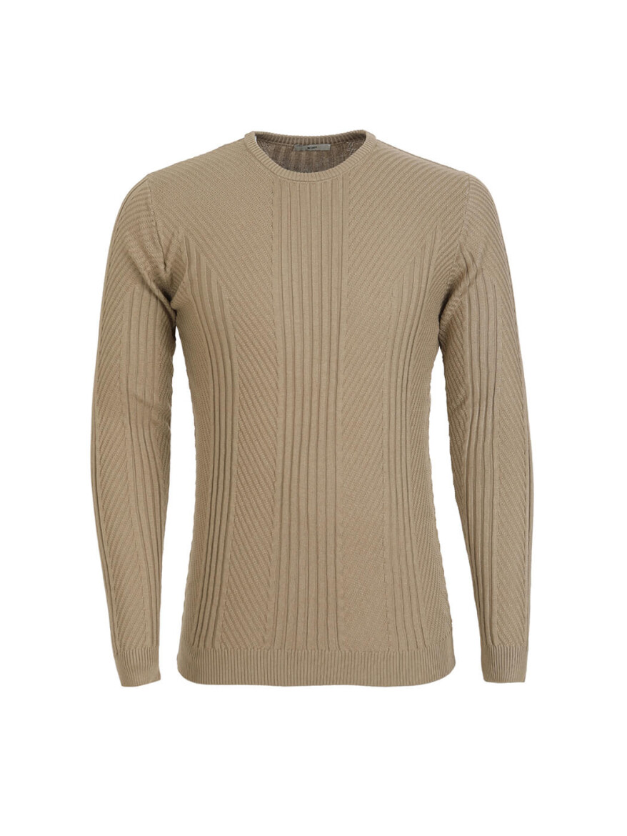 Beige Knitwear Sweatshirt - 5