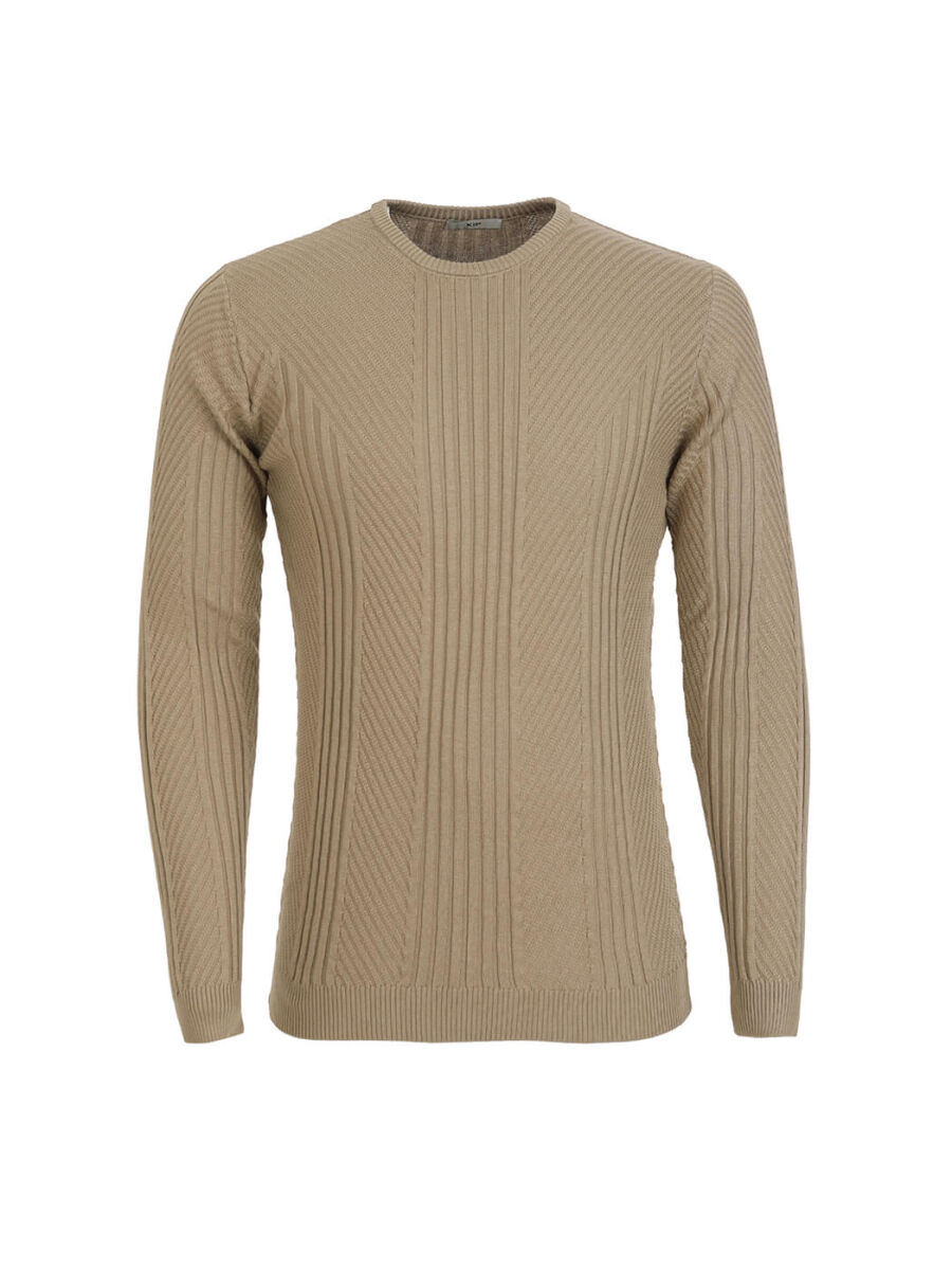 Beige Knitwear Sweatshirt - 5