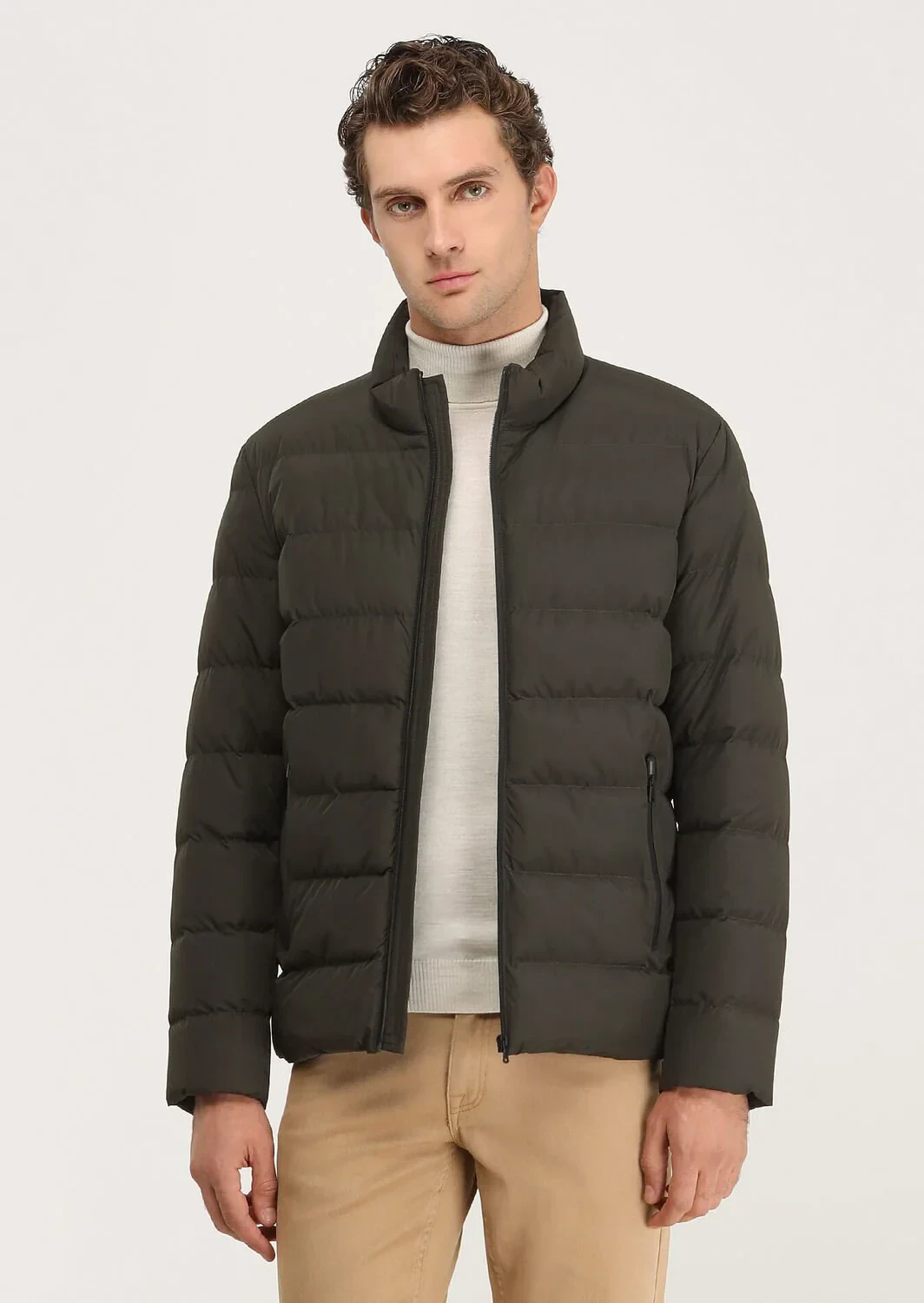 Beige Knitwear Sweatshirt - 3