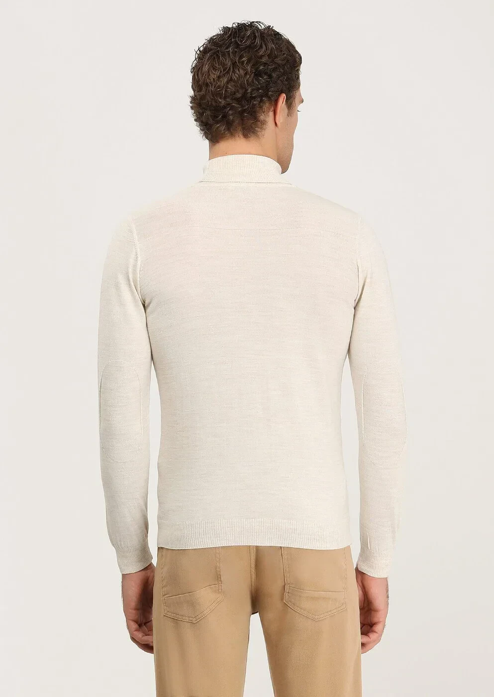 Beige Knitwear Sweatshirt - 5