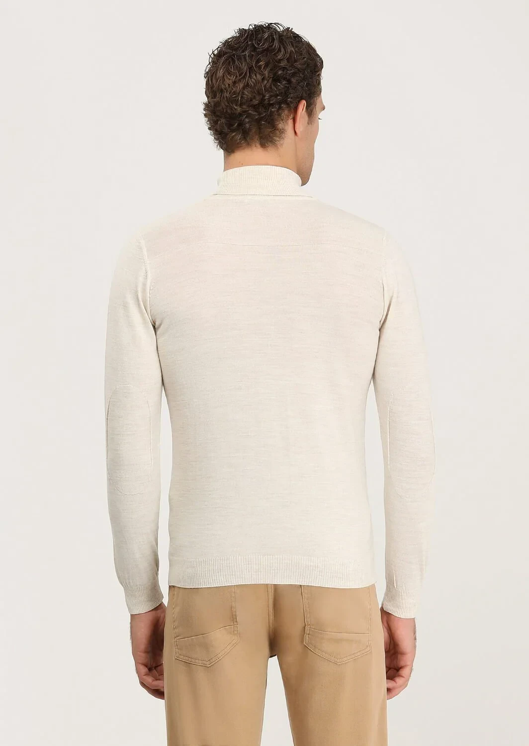 Beige Knitwear Sweatshirt - 5