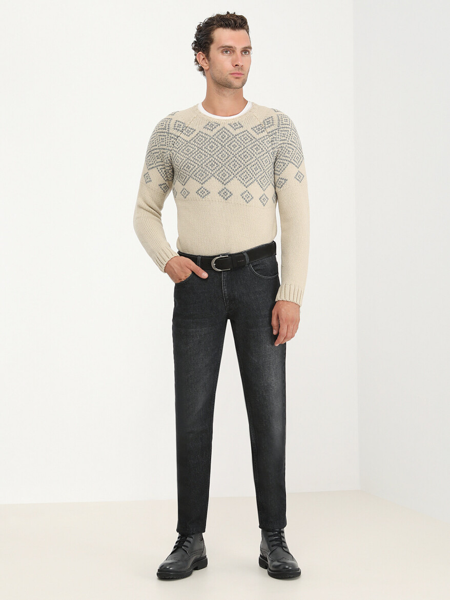 Beige Knitwear Sweatshirt - 2