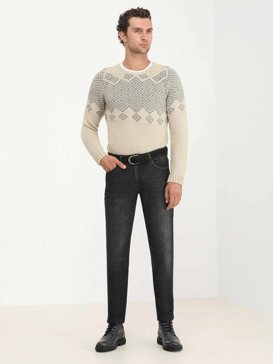 Beige Knitwear Sweatshirt - 2