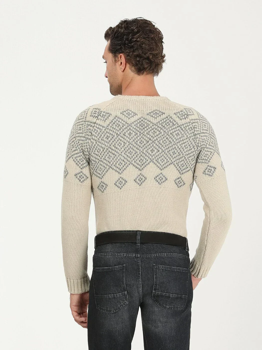 Beige Knitwear Sweatshirt - 6