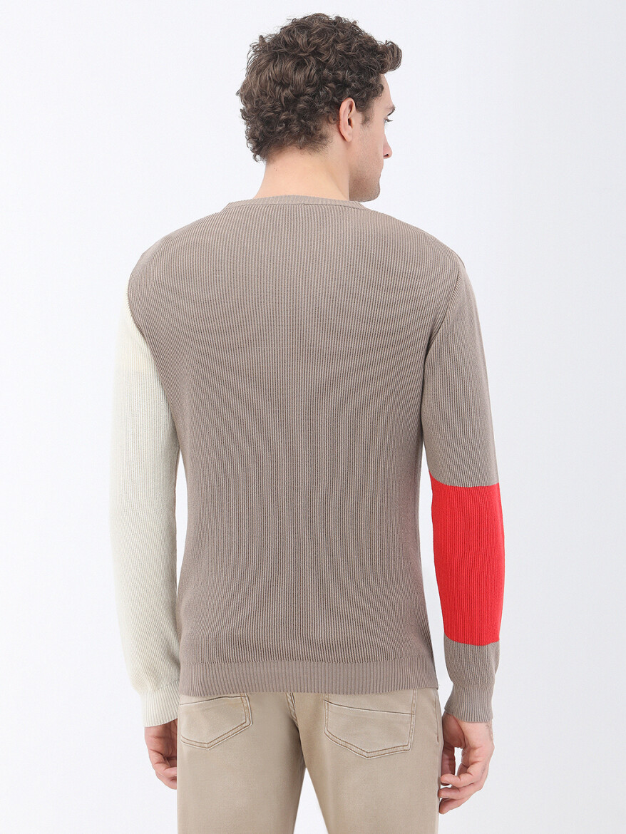 Beige Knitwear Sweatshirt - 4