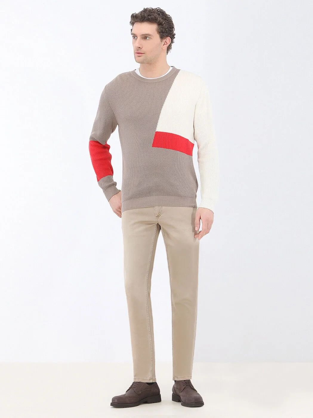 Beige Knitwear Sweatshirt - 2