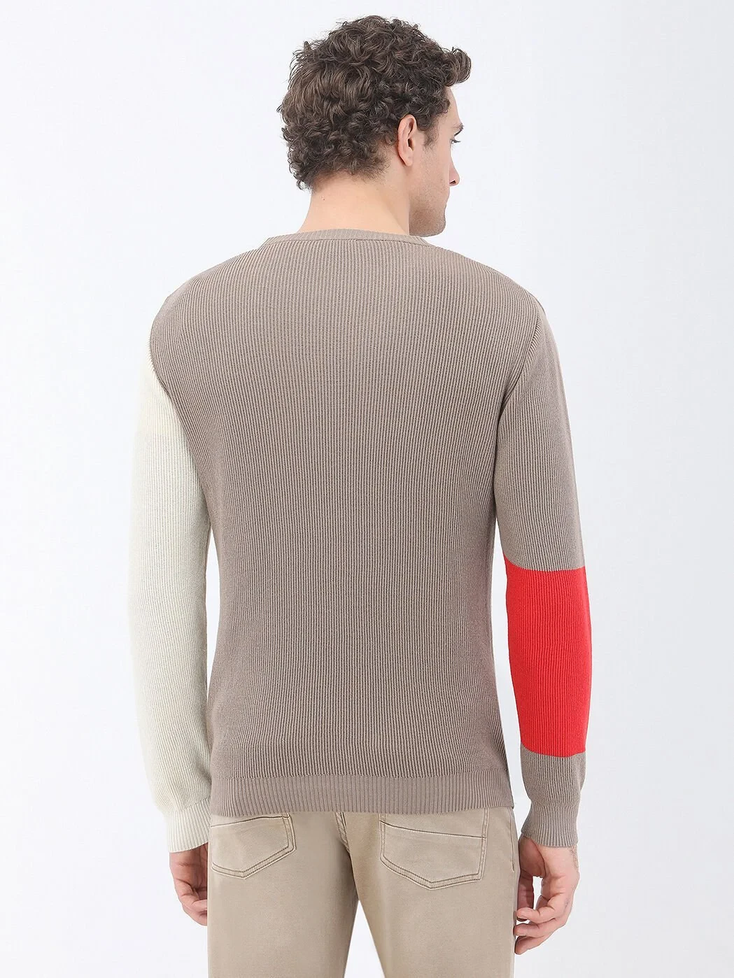 Beige Knitwear Sweatshirt - 4