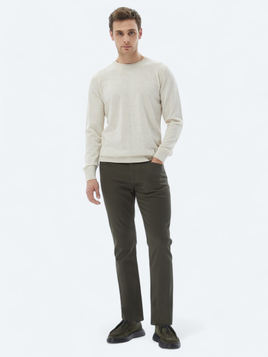 Beige Knitwear Sweatshirt - 2