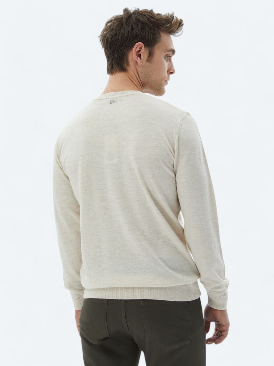 Beige Knitwear Sweatshirt - 6
