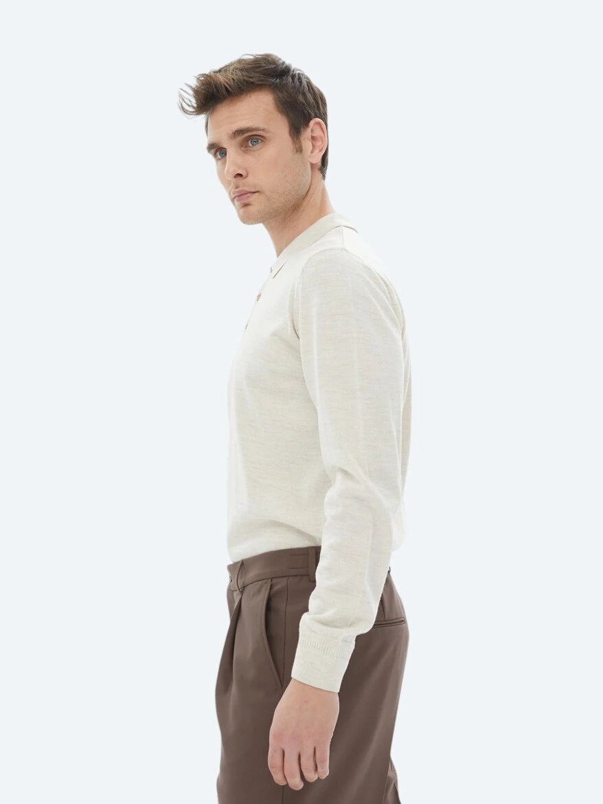 Beige Knitwear Sweatshirt - 3