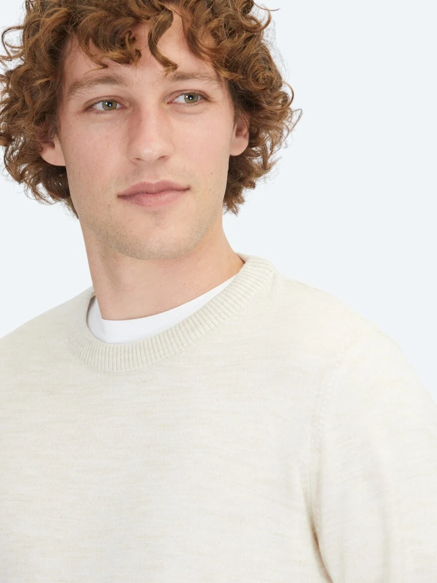Beige Knitwear Sweatshirt - 3