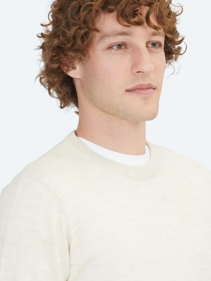 Beige Knitwear Sweatshirt 