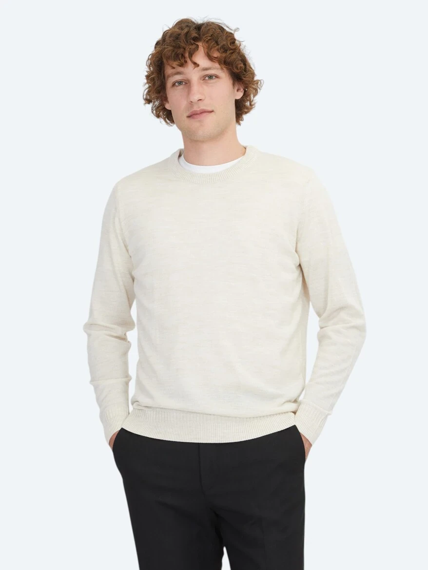 Beige Knitwear Sweatshirt - KİP