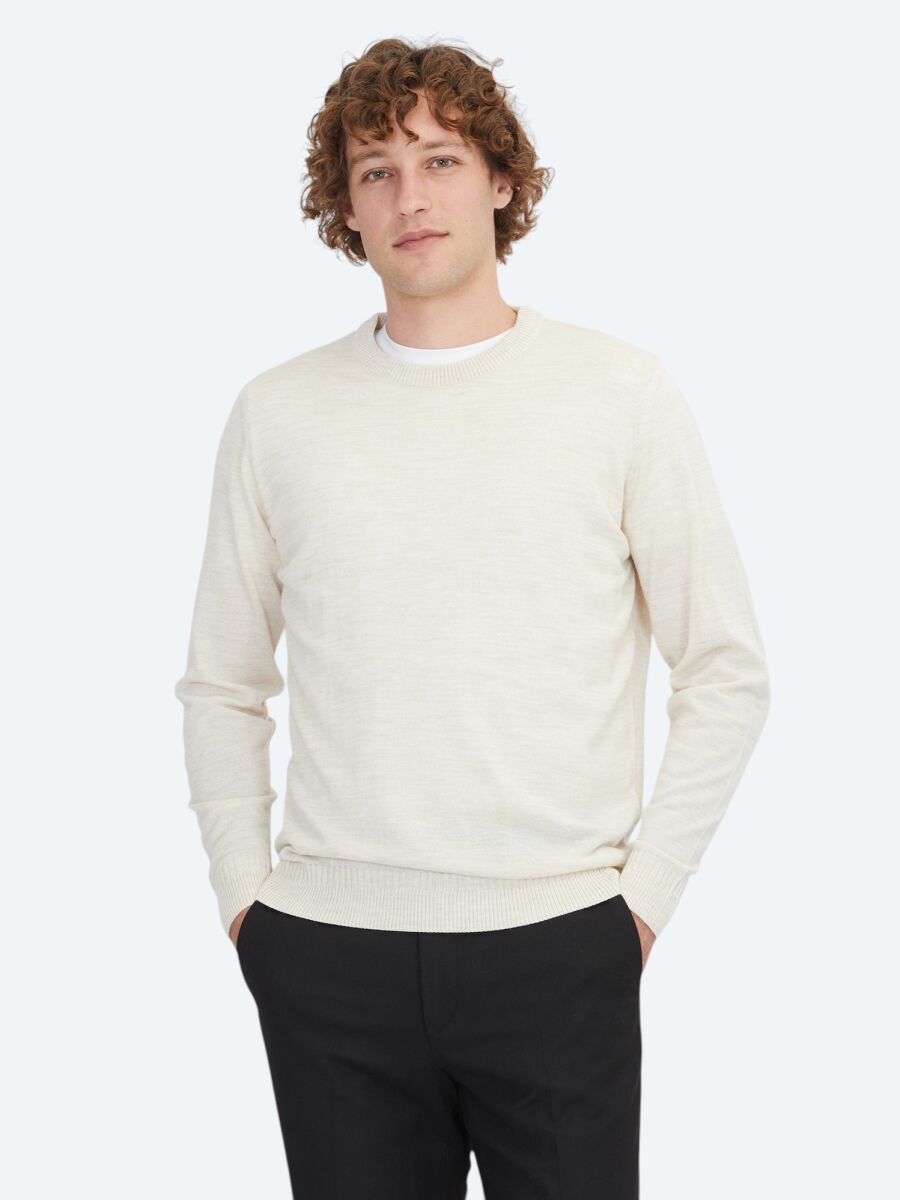Beige Knitwear Sweatshirt - 1