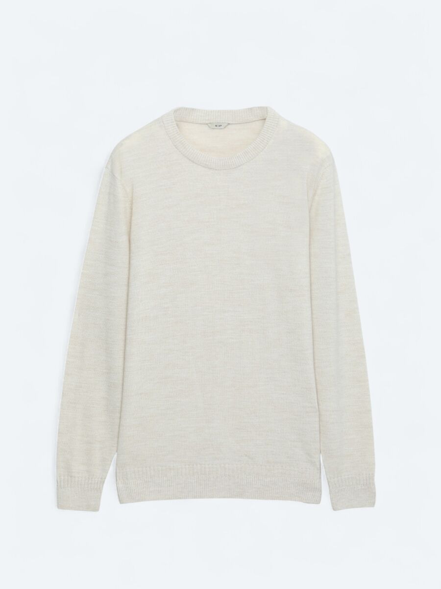 Beige Knitwear Sweatshirt - 6