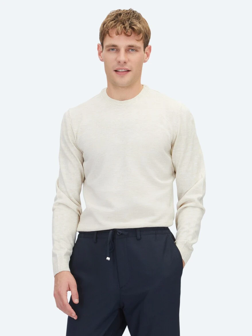 Beige Knitwear Sweatshirt - KİP