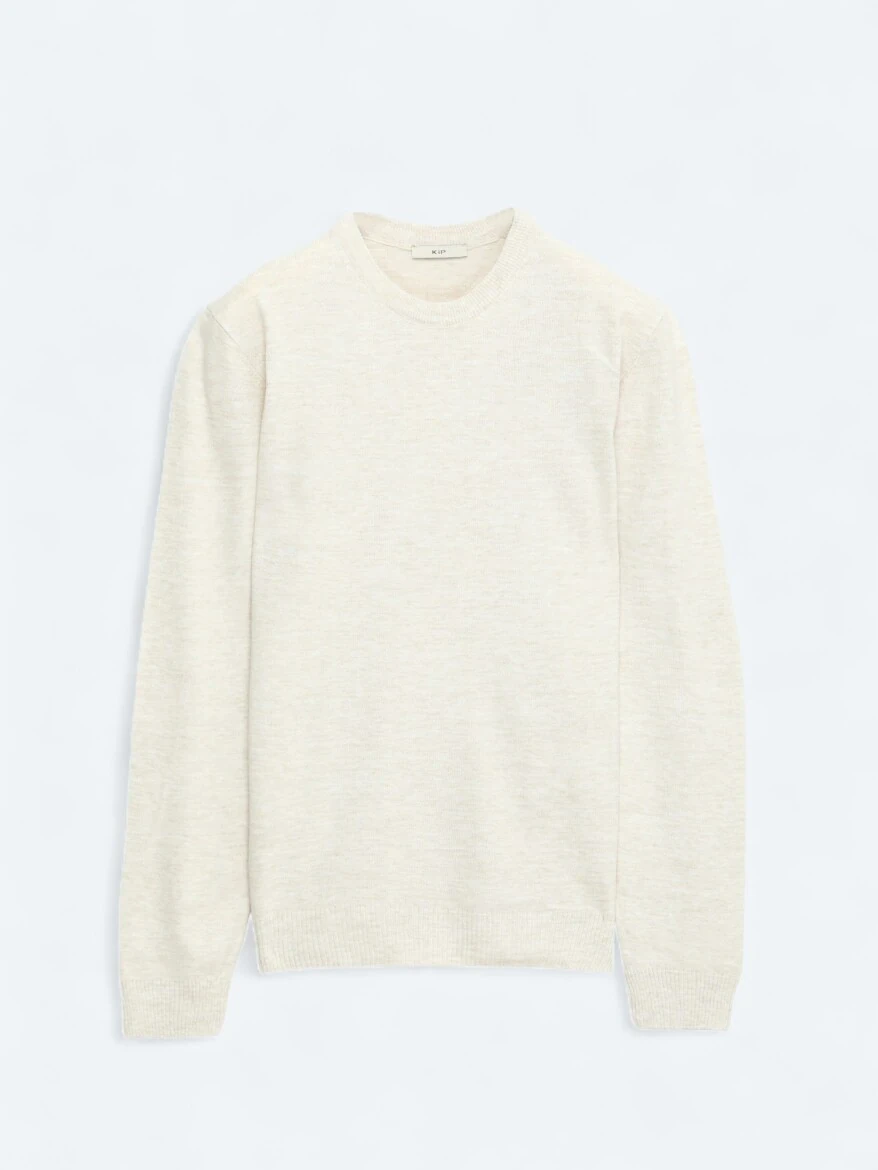 Beige Knitwear Sweatshirt - 5