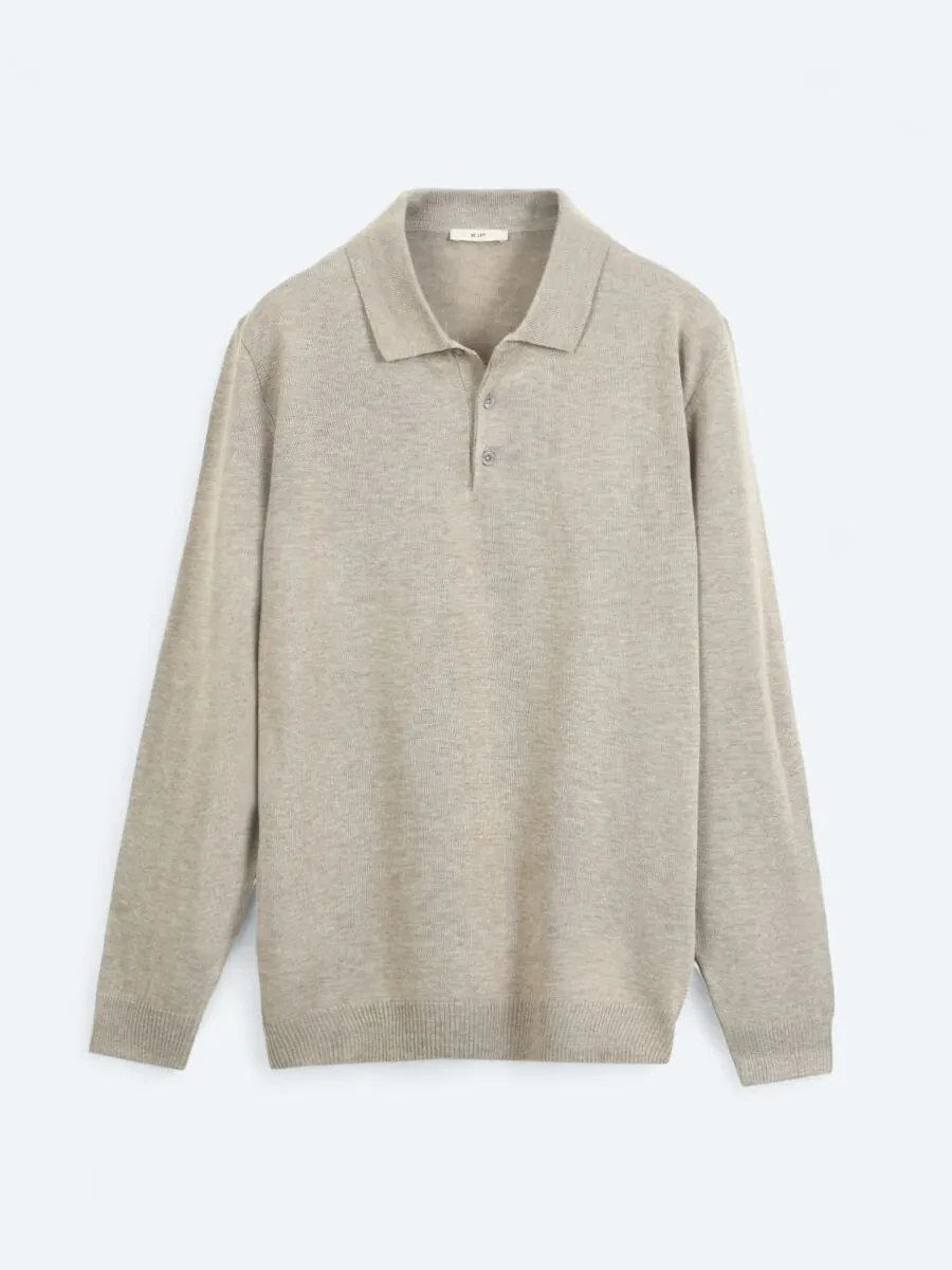 Beige Knitwear Sweatshirt - 1
