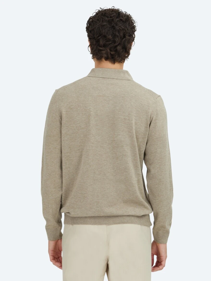 Beige Knitwear Sweatshirt - 5