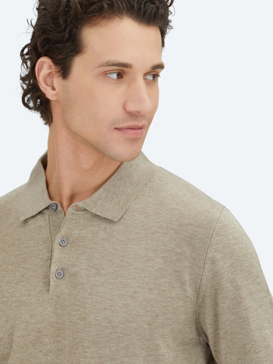 Beige Knitwear Sweatshirt - 4