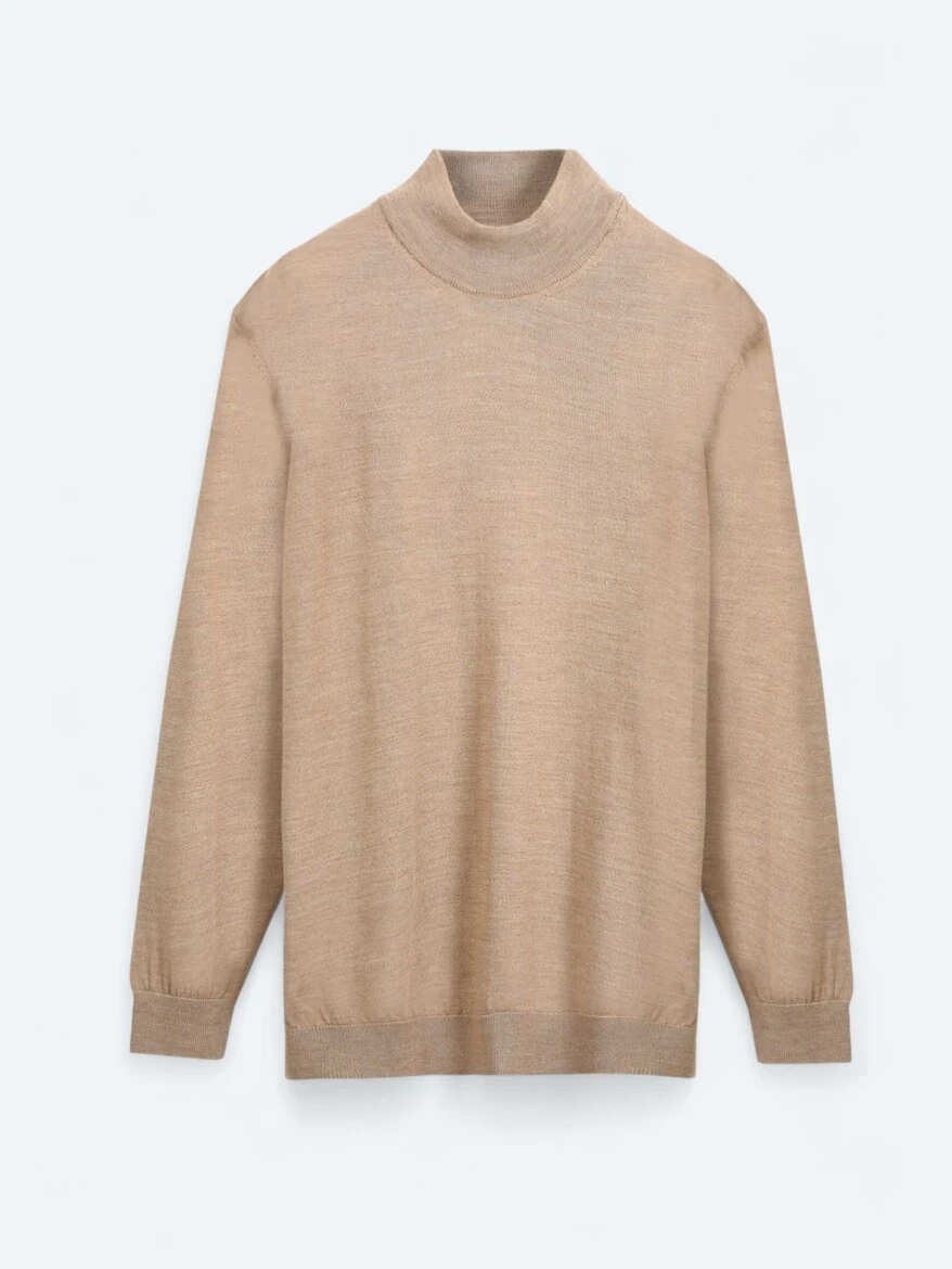 Beige Knitwear Sweatshirt - 6